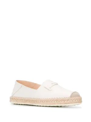 Shop Tod's stitched logo espadrilles 