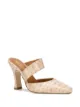 Image 2 of Paris Texas crocodile-effect almond toe mules