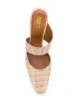 Paris Texas crocodile-effect almond toe mules