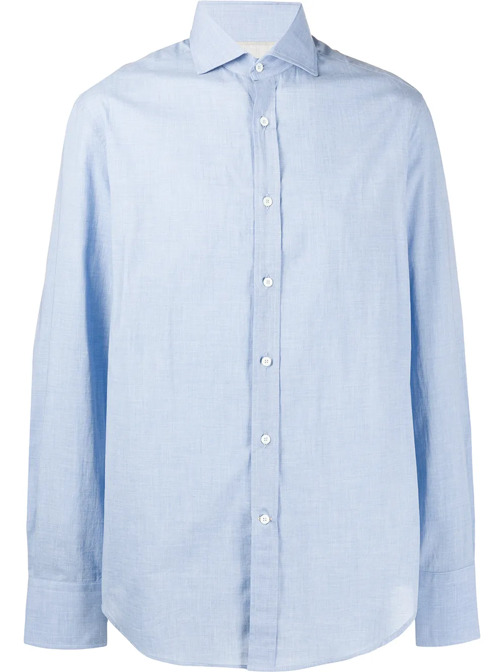 Brunello Cucinelli Plain Tailored Shirt In 蓝色