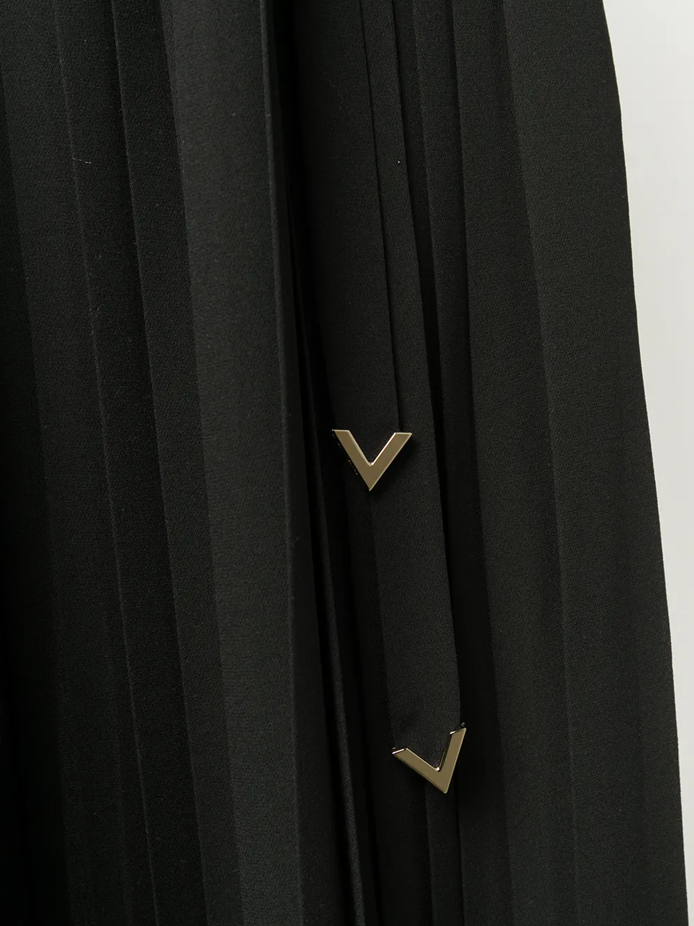 Valentino Garavani Midi-plooirok Zwart