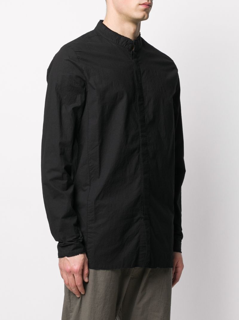 Shop Thom Krom Concealed Placket Shirt In Black