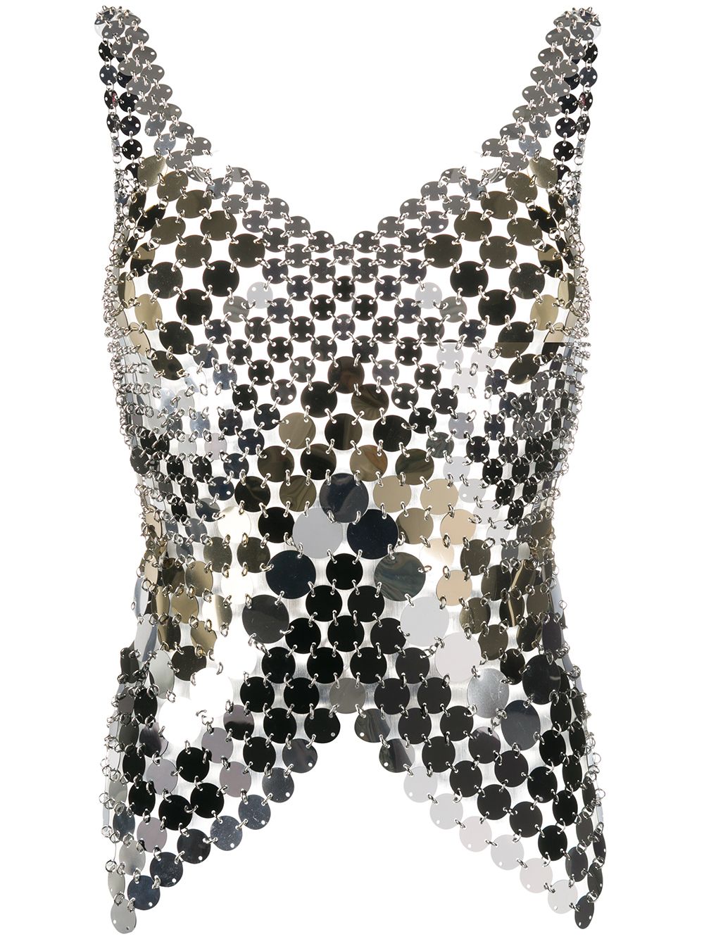PACO RABANNE EMBELLISHED FITTED TANK TOP