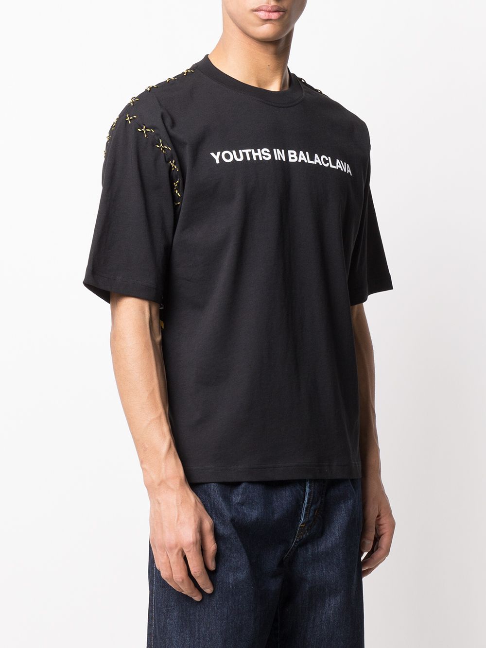 фото Youths in balaclava stitch detail t-shirt