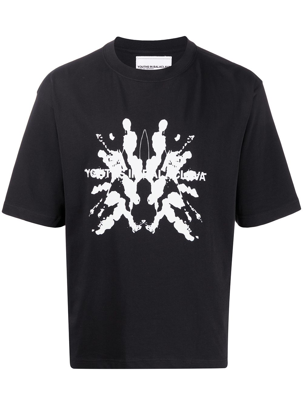 Shop Youths In Balaclava Rorschach Test Print T-shirt In Black