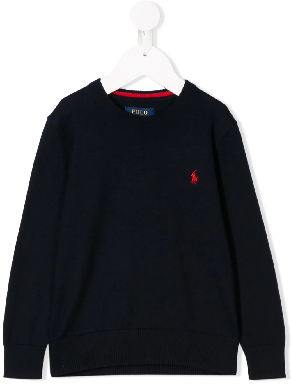 Polo Ralph Lauren Embroidered Logo Jumper In Blue