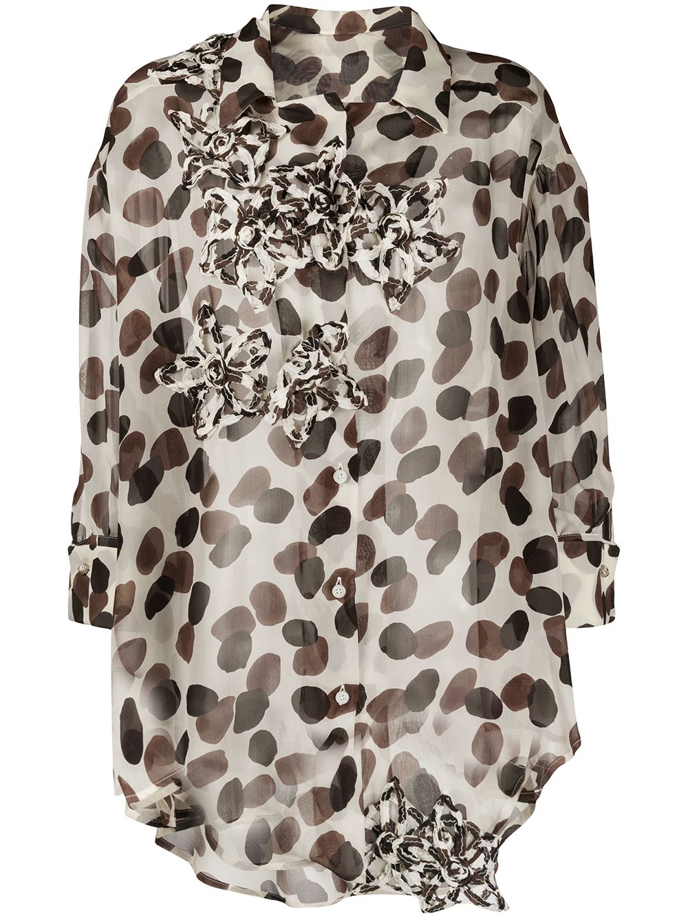 spot print blouse