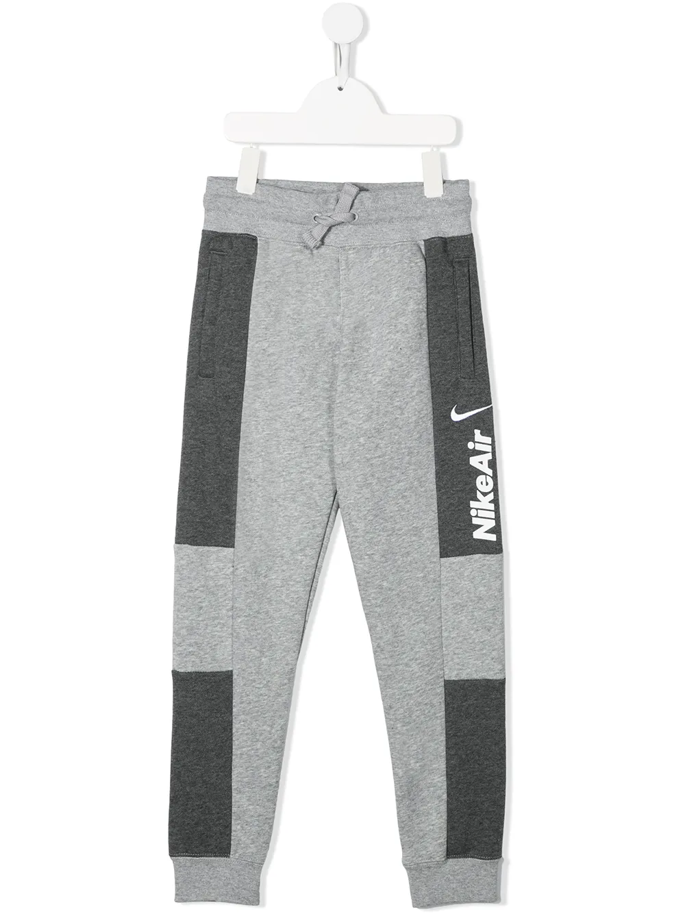 nike air logo track pants grey