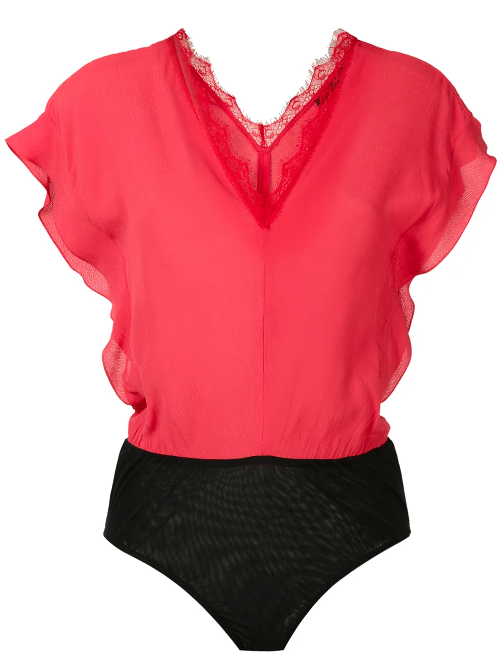 Click to view more detailed imagery on our partner's website Eva Plunging Neck Bodysuit In Pink
