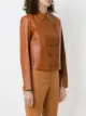 Eva leather buttoned jacket