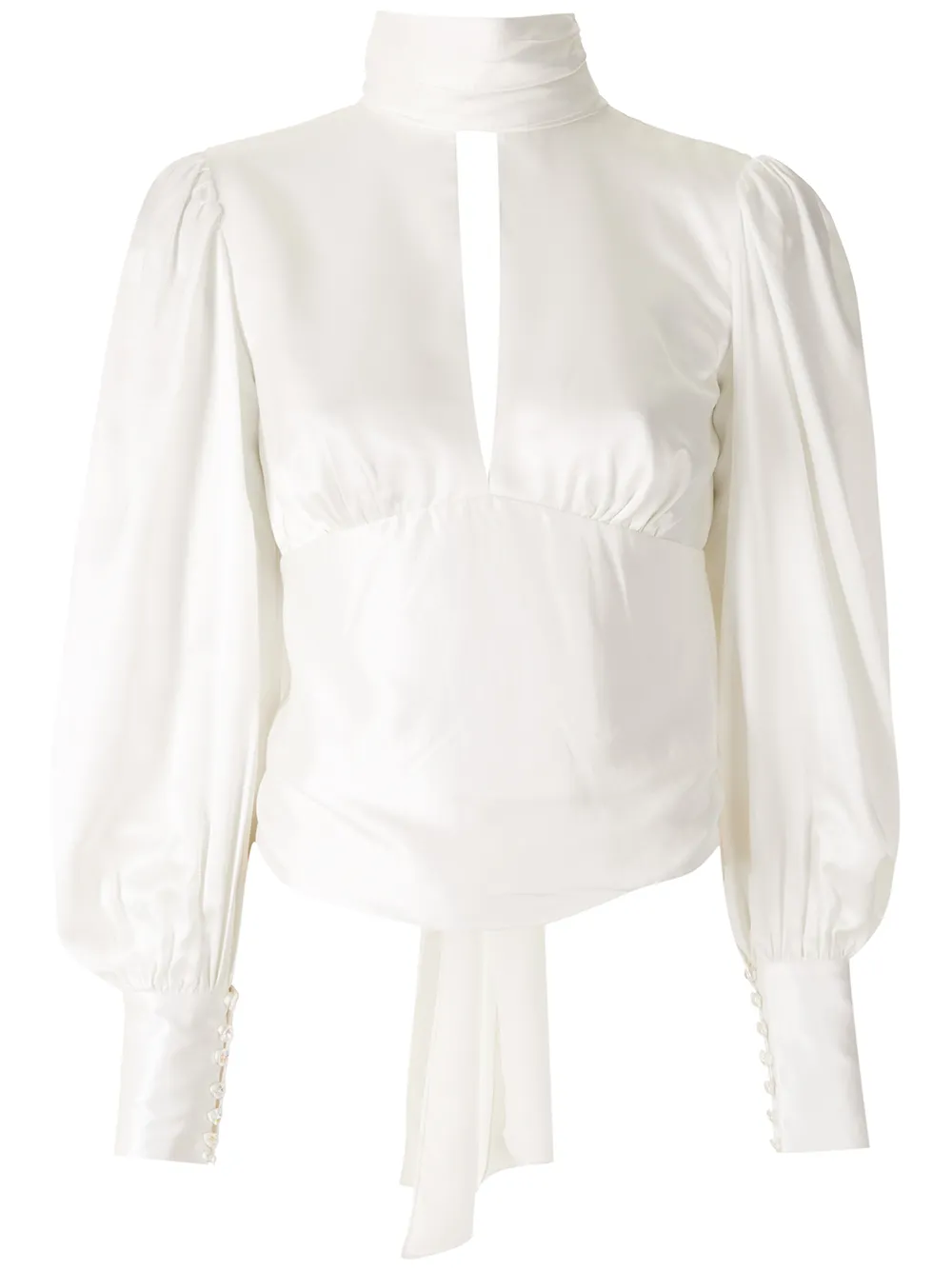 Click to view more detailed imagery on our partner's website Eva Open-back Blouse In White