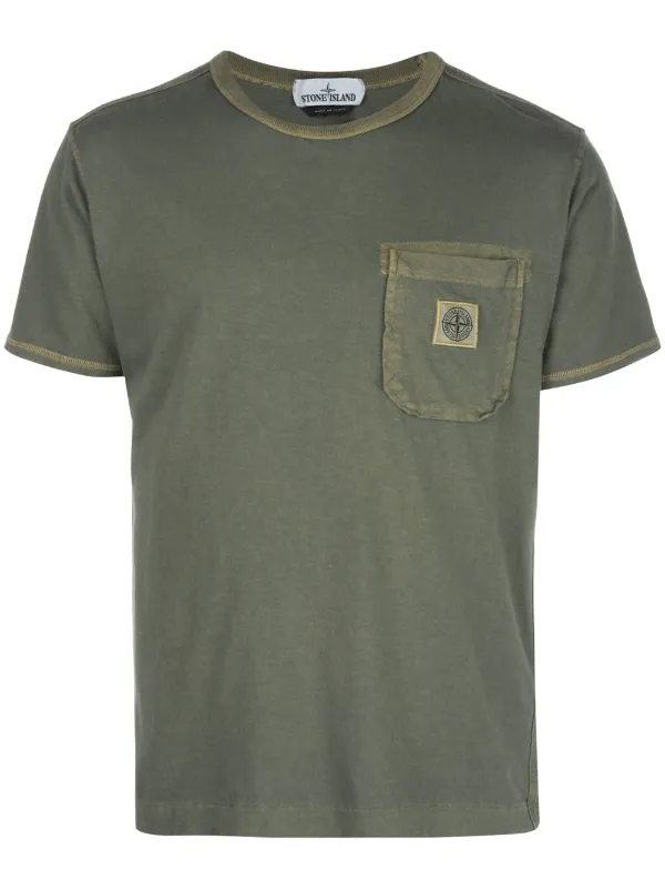 green stone island t shirt