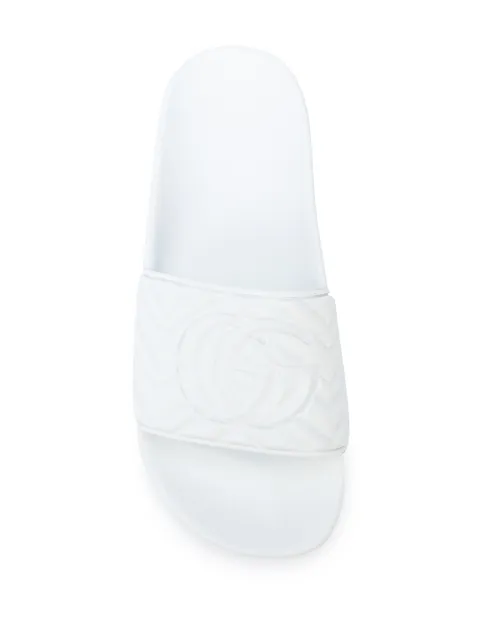white gucci flops