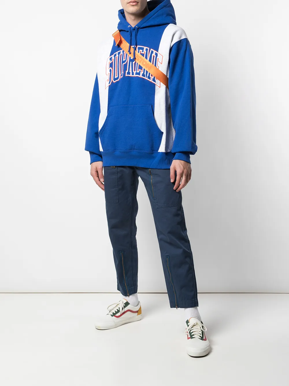 supreme paneled arc hooded sweatshirt