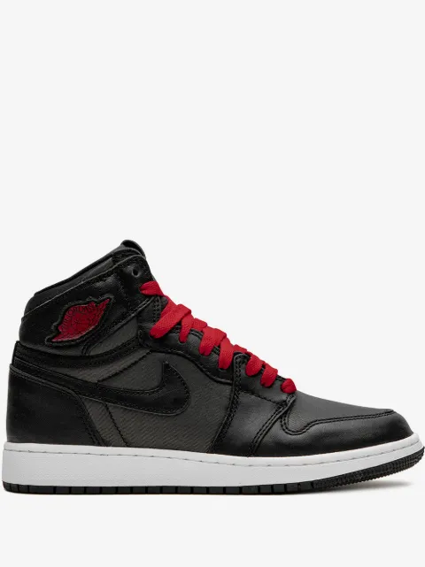 Jordan Kids Air Jordan 1 High Retro "Black Satin/Gym Red" sneakers
