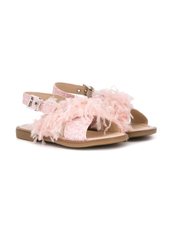 pink glitter sandals