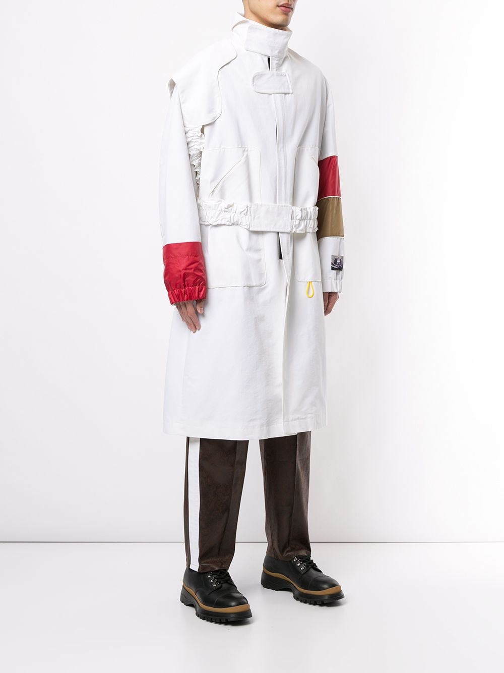 Shop Boramy Viguier Contrast Details Trench Coat In White