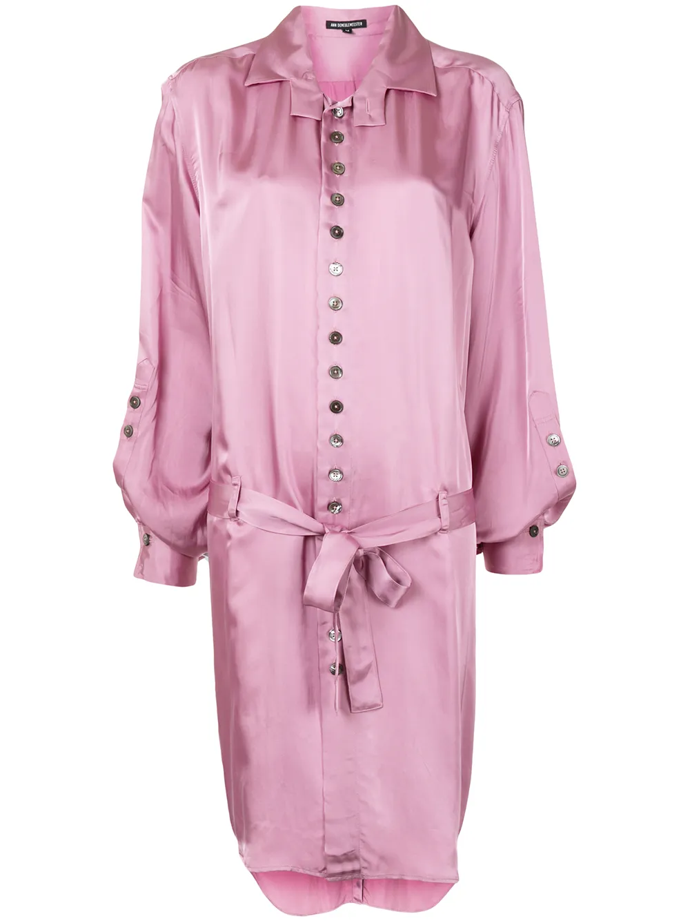 Ann Demeulemeester Hemdkleid Mit Gürtel PTfPP SaWkR Ann Demeulemeester Hemdkleid Mit Gürtel PTfPP SaWkR