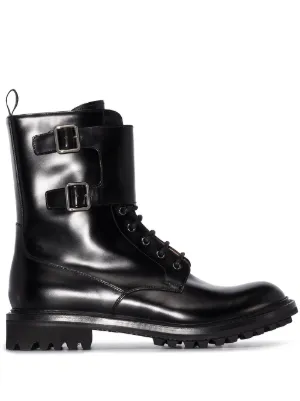 brogue biker boots