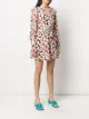 Saloni Tania polka-dot flocked dress