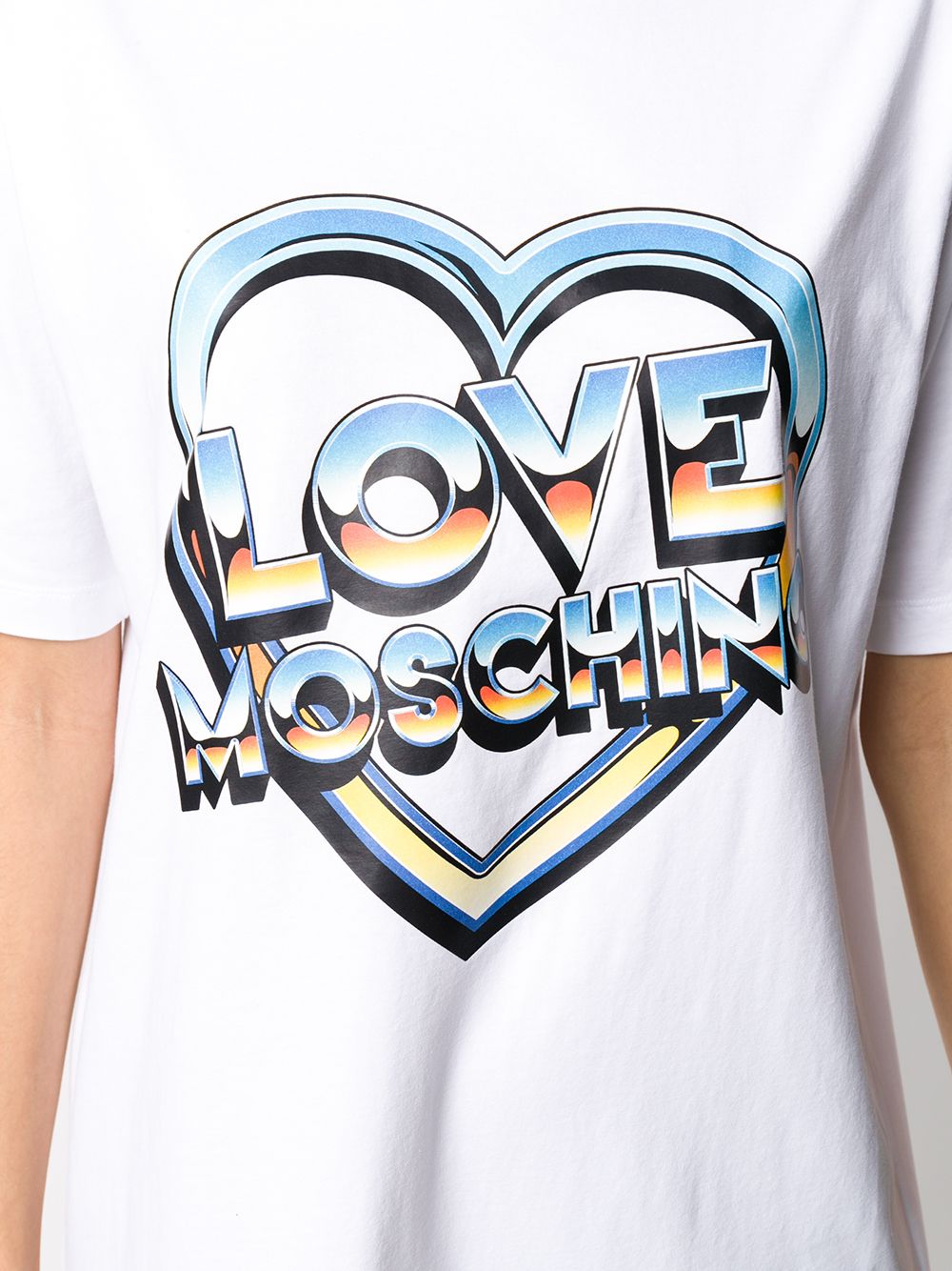 фото Love moschino платье-футболка с логотипом