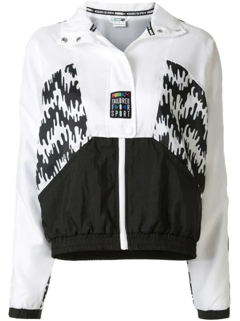 PUMA abstract print windbreaker