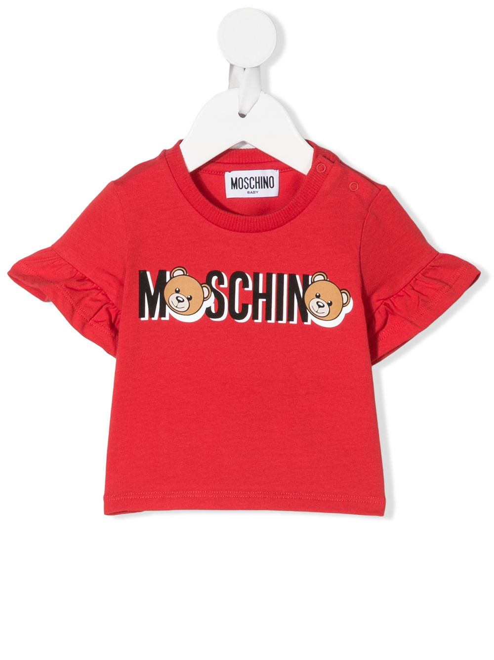 фото Moschino kids футболка teddy bear с логотипом