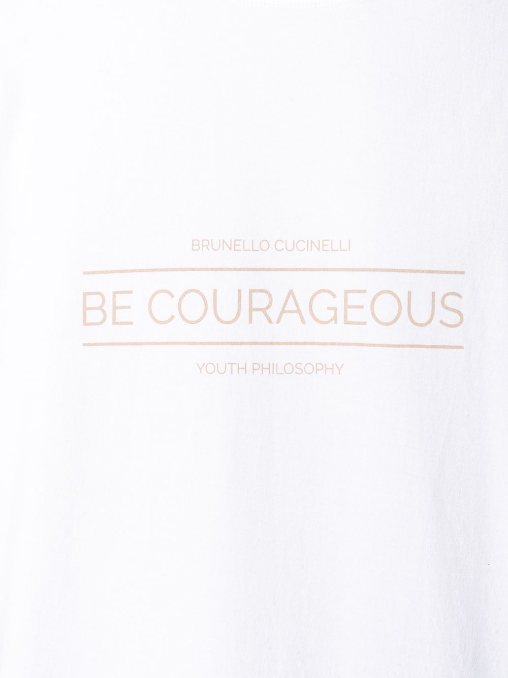 фото Brunello cucinelli футболка с надписью be courageous