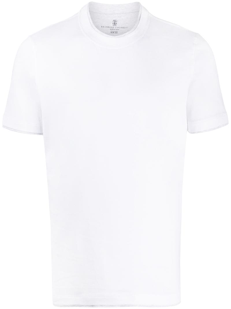 Shop Brunello Cucinelli Short-sleeve Fitted T-shirt In White