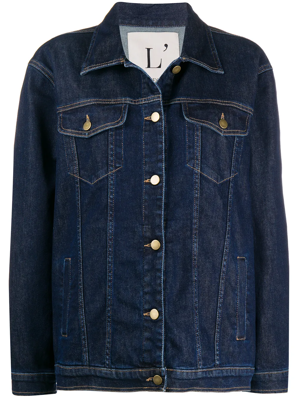 L'autre Chose Boxy Fit Denim Jacket In Blue
