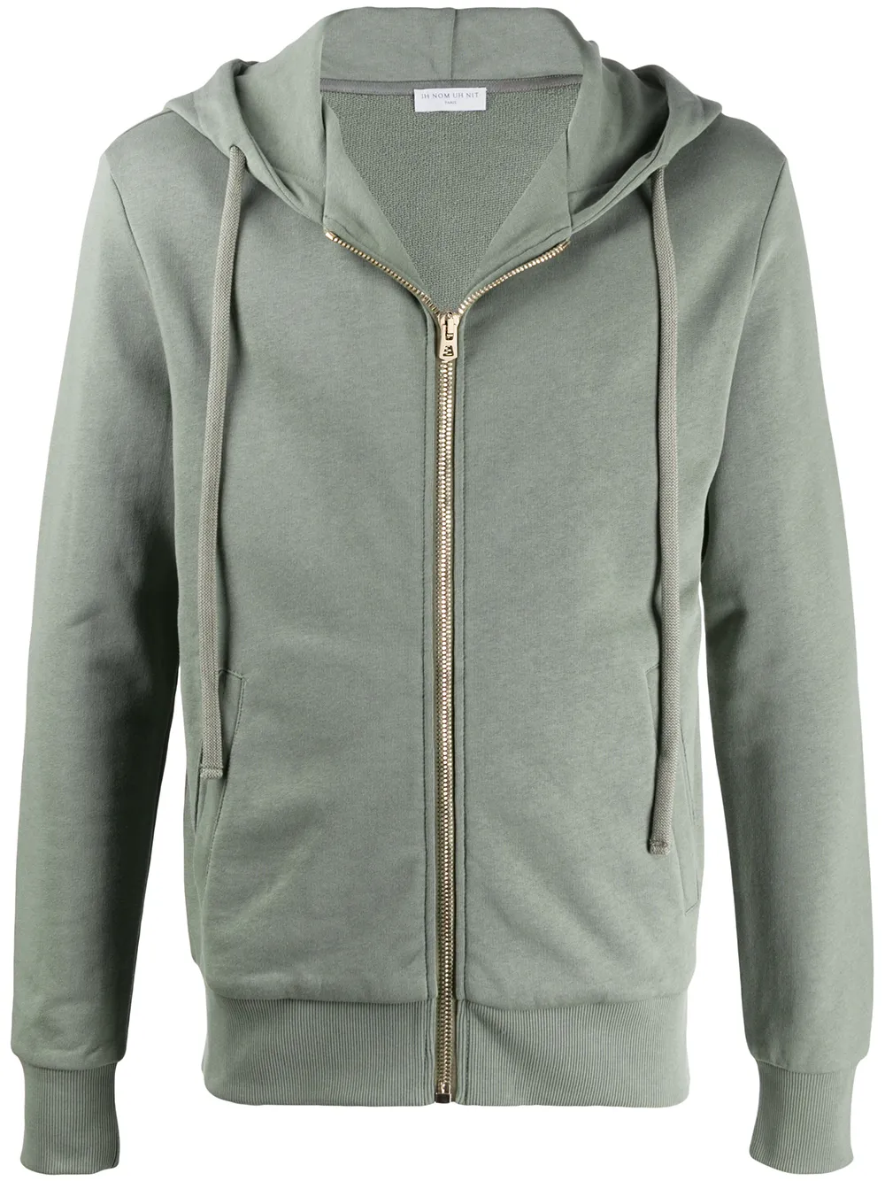 Ih Nom Uh Nit Samurai-print Zipped Hoodie In Grey