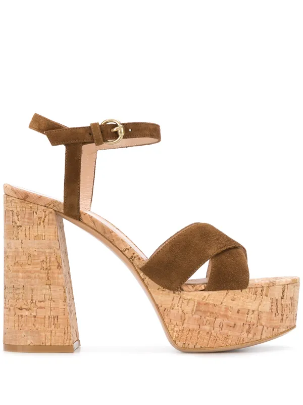 platform cork shoes