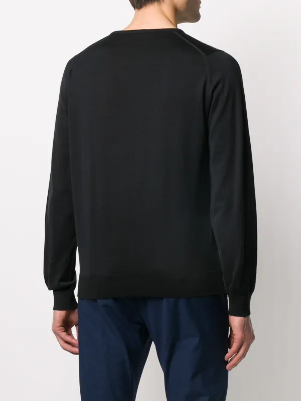 John Smedley fine-knit Cotton Jumper | Black | FARFETCH ZA