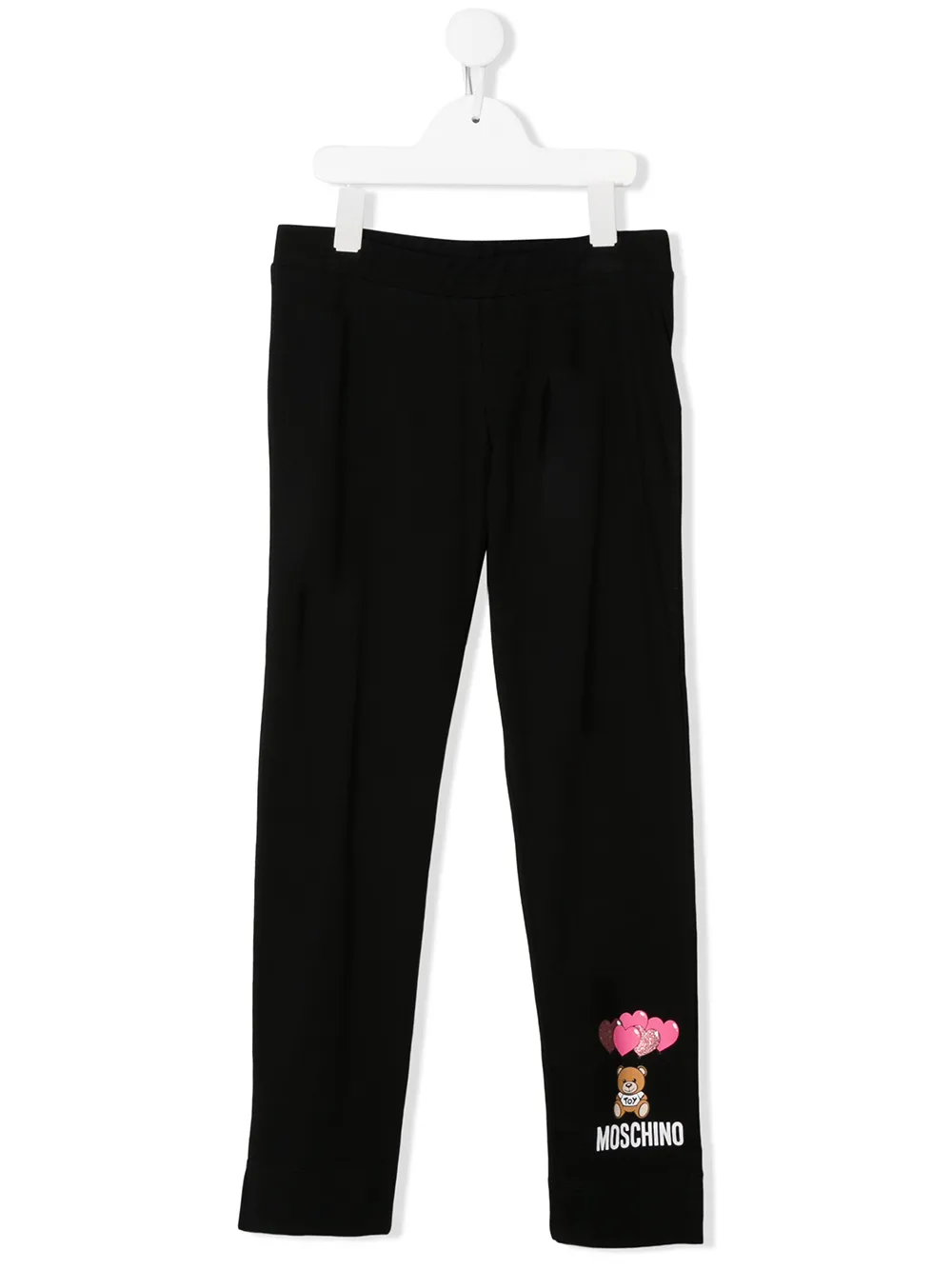 Moschino Teen Teddy Bear Leggings In Black