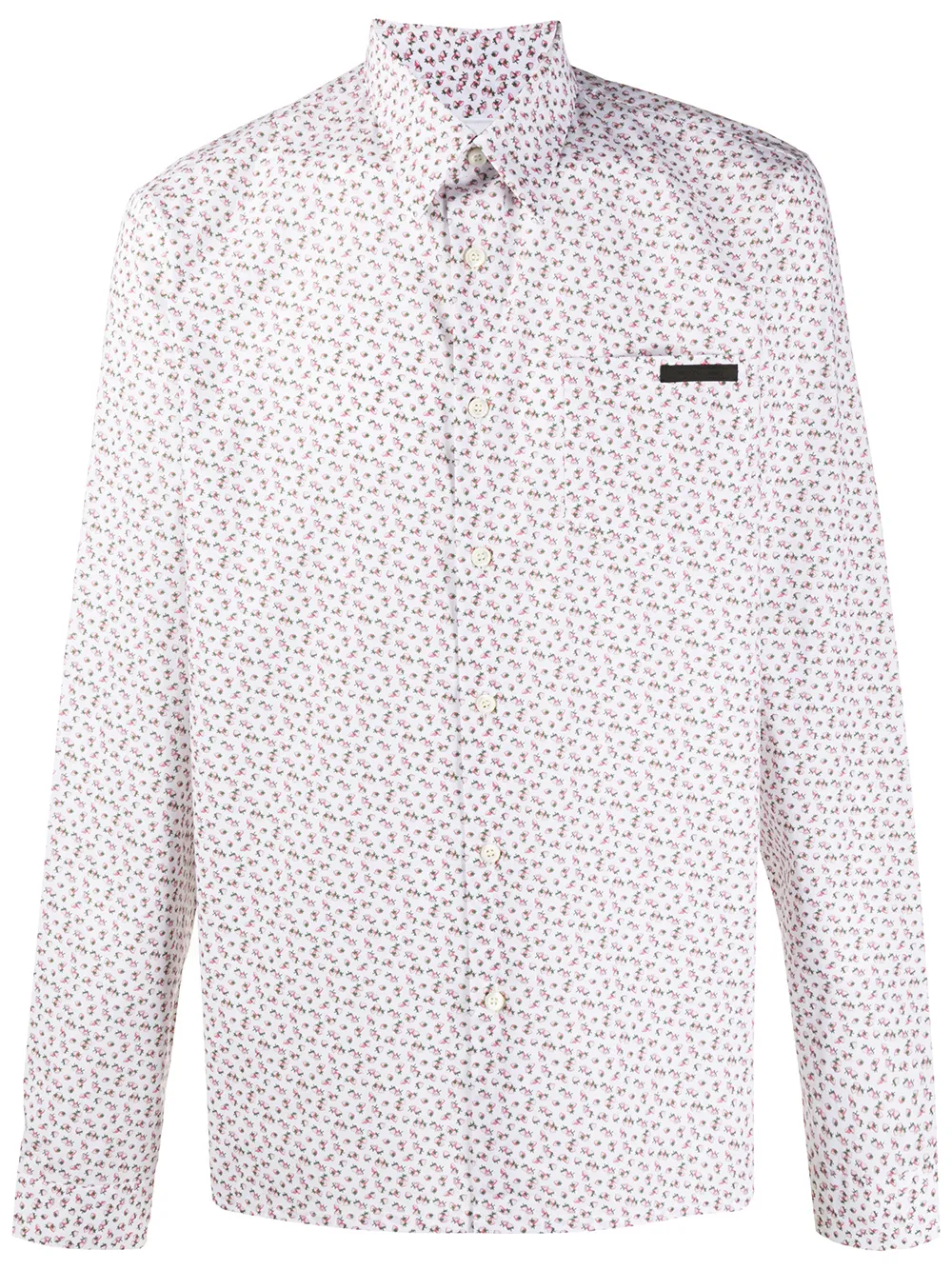 chemise imprimée à patch logo