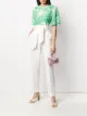 Imagen 2 de Sara Battaglia blusa de crepé con estampado de hojas de palma