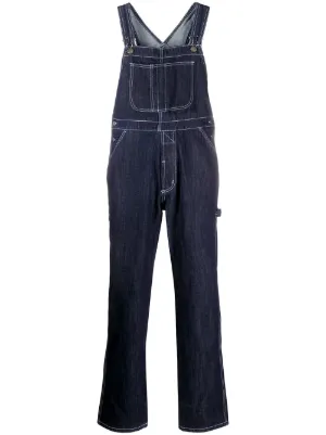 dark denim dungarees womens