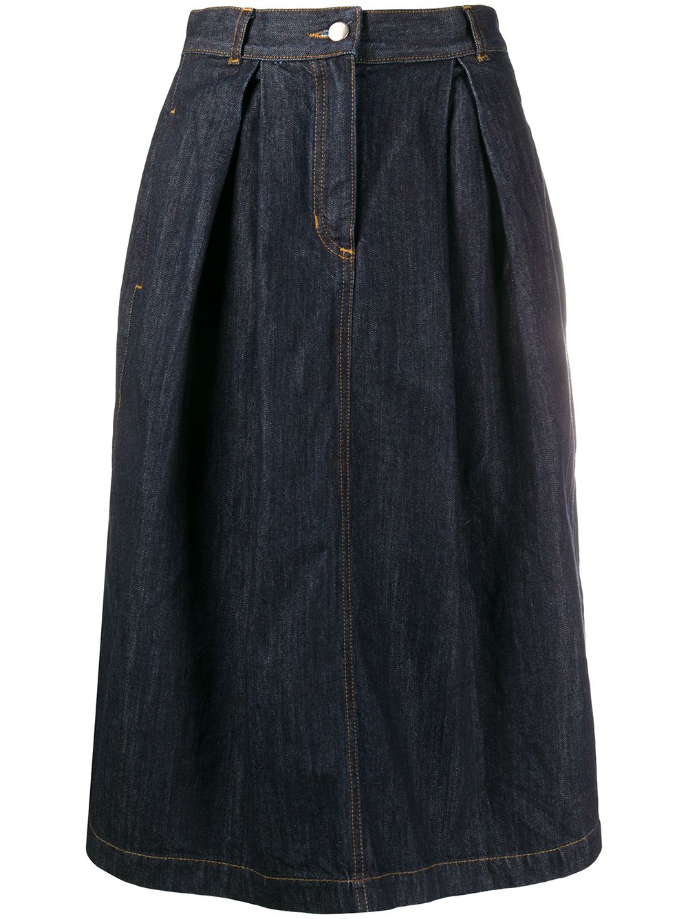 фото Société anonyme джинсовая юбка миди со складками