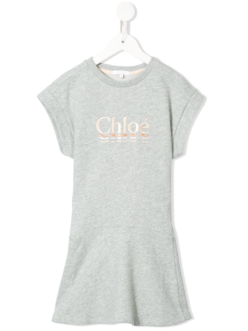 фото Chloé kids платье-толстовка с вышивкой