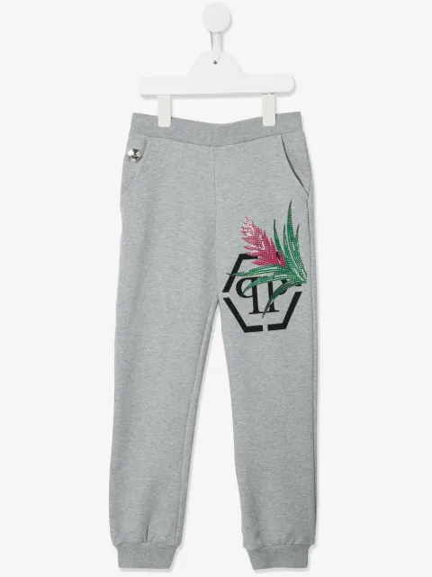 Philipp Plein Junior embellished logo track pants 