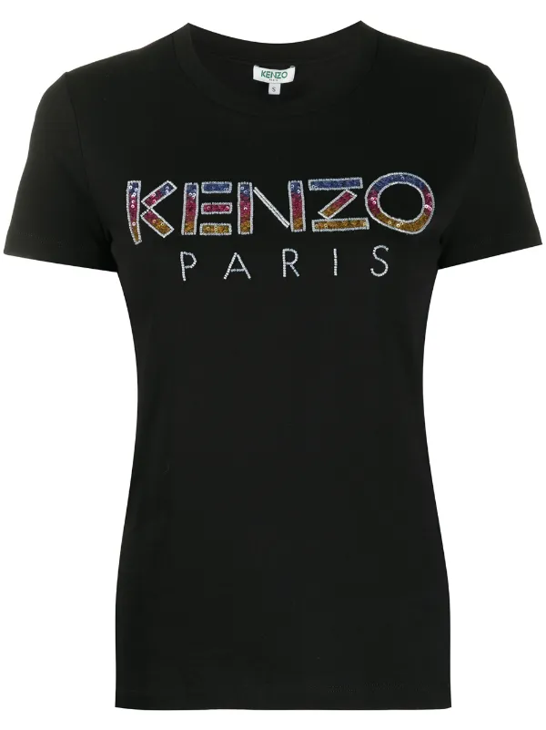 kenzo black logo t shirt