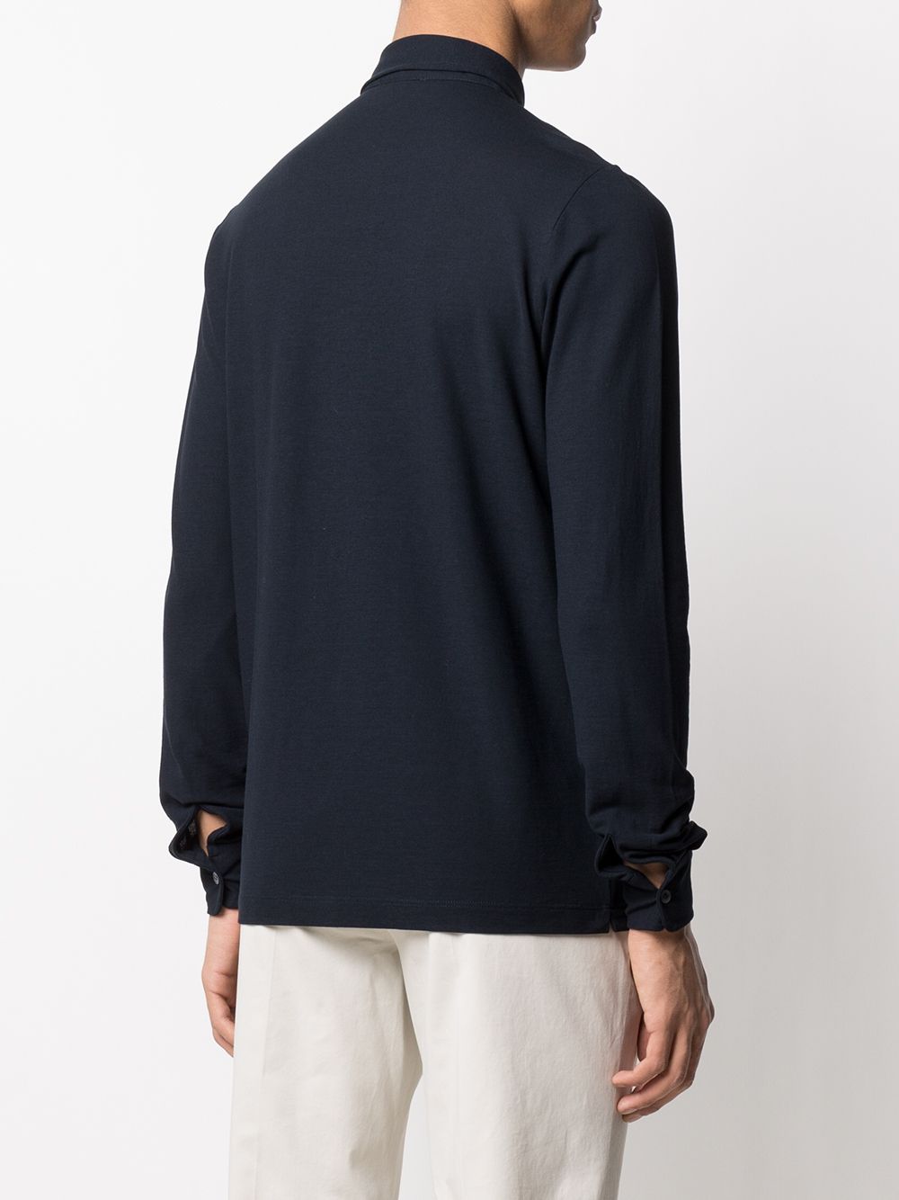 Shop Zanone Regular-fit Cotton Shirt In Blue