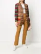 الصورة 2 من Moschino Pre-Owned جاكيت مخطط بتأثير مرقع