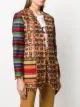 Moschino Pre-Owned جاكيت مخطط بتأثير مرقع