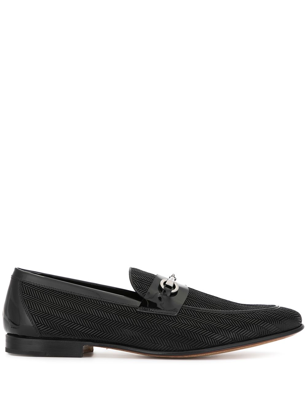 фото Stemar horsebit-strap herringbone loafers