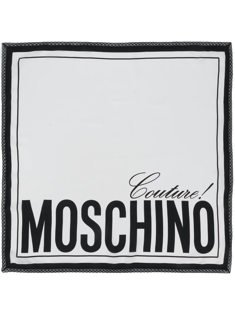 moschino logo scarf