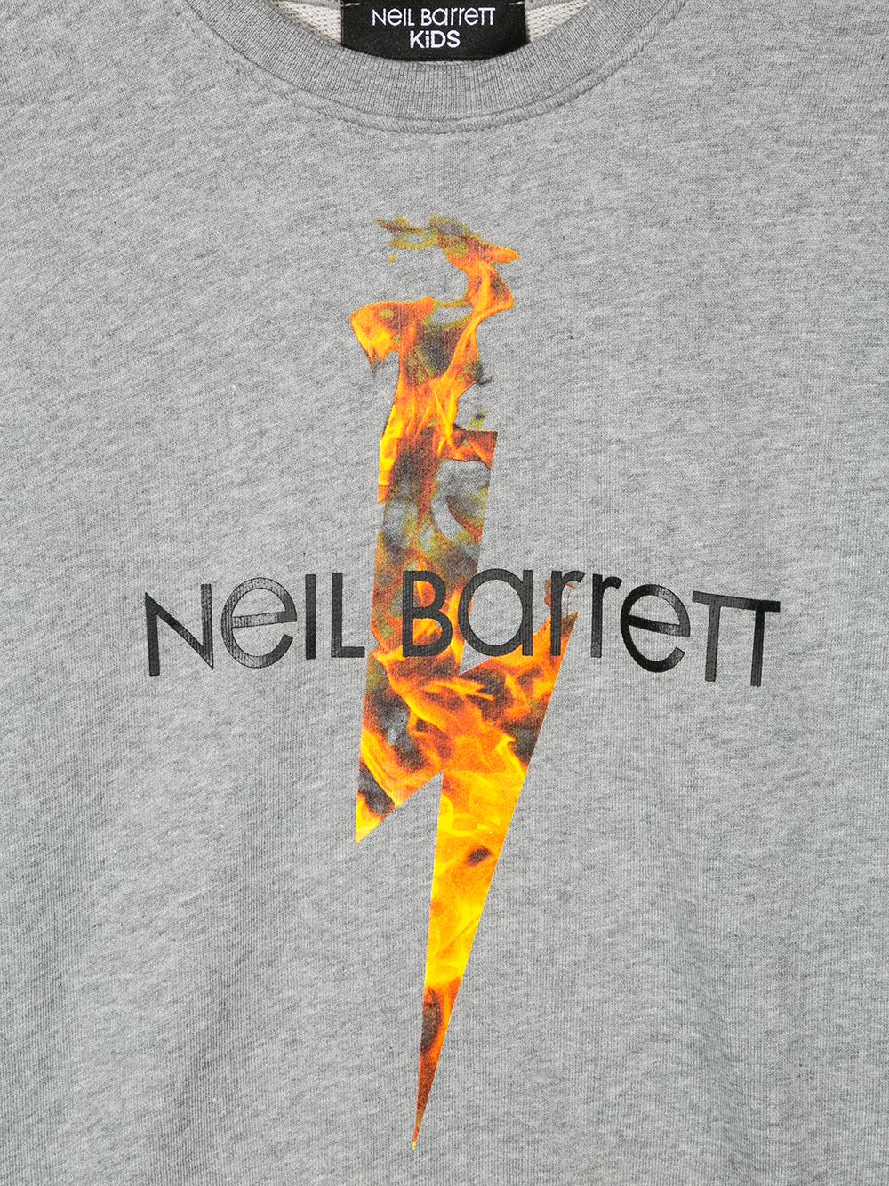 фото Neil barrett kids firebolt print logo sweatshirt