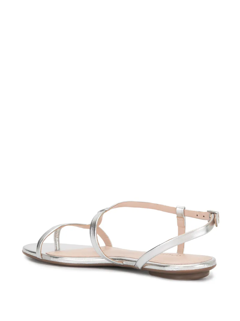 SCHUTZ METALLIC OPEN-TOE SANDALS