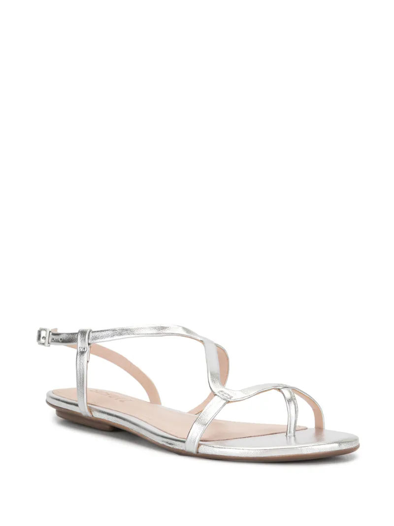 SCHUTZ METALLIC OPEN-TOE SANDALS