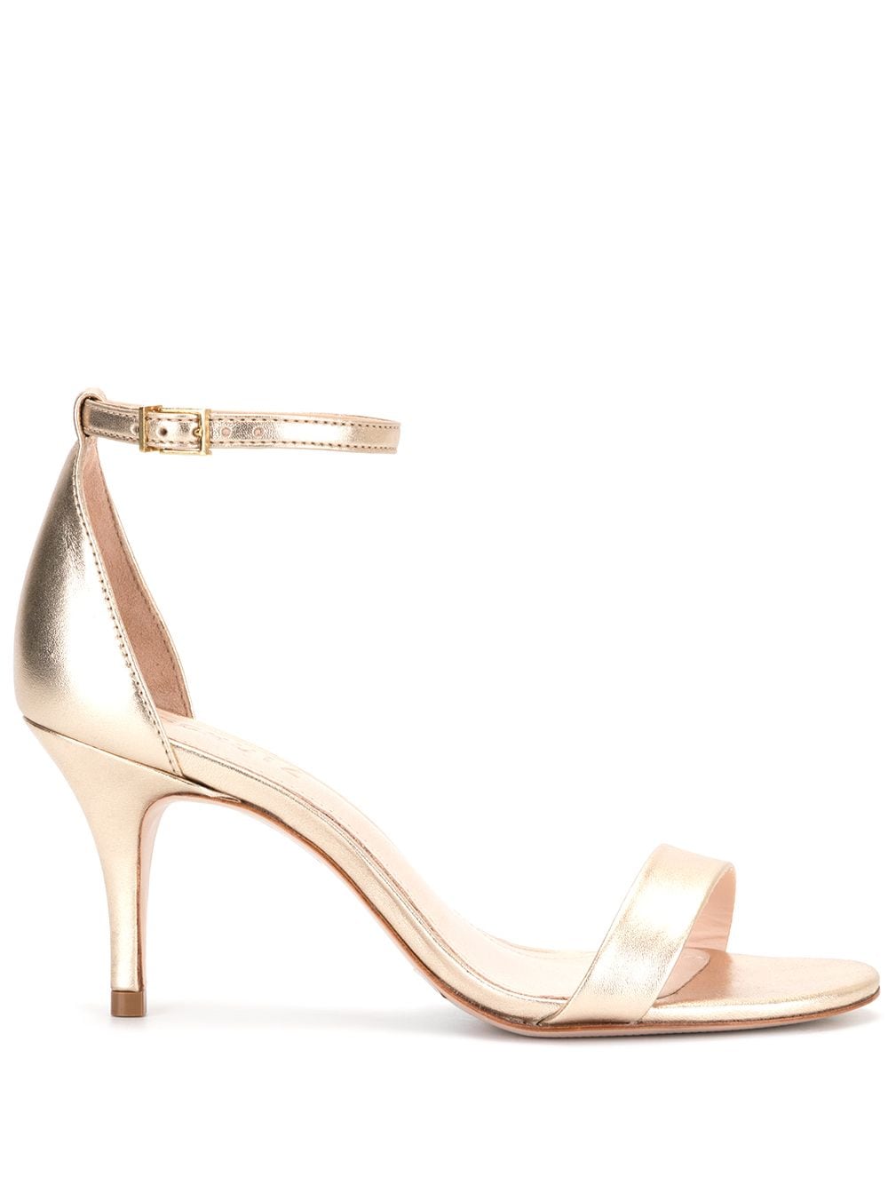 Schutz Metallic Open-toe Sandals In Gold